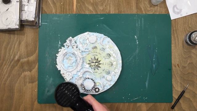 Winter Moon canvas mixed media tutorial смотреть онлайн