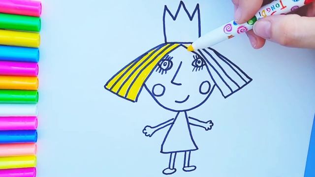 Как Нарисовать Принцессу Холли - Рисуем Маленькое королевство Бена и Холли. смотреть онлайн