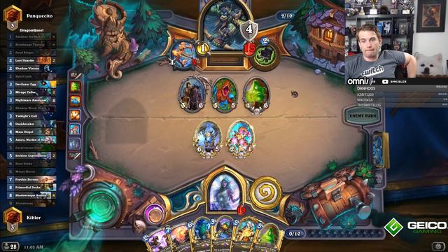 (Hearthstone) Quest Priest Cubed VS Rexxar смотреть онлайн