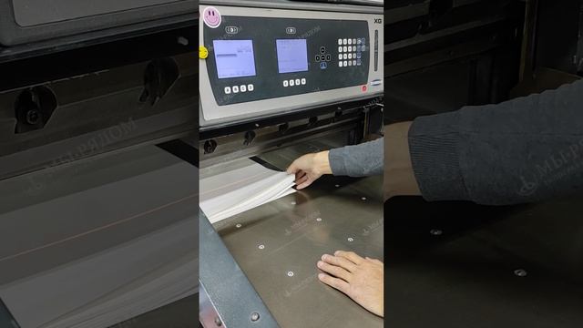 Режем самоклейку на гильотине Challenge Champion 305 xg смотреть онлайн