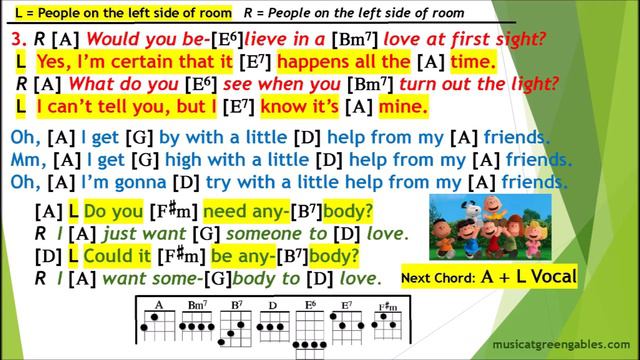 Beatles-With A Little Help From My Friends, v1 slower(cover)Ukulele Play Along-Music At Green Gable смотреть онлайн