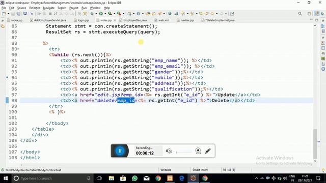 #Part_9 Record Management System Using Servlet & JSP | Delete Record Module смотреть онлайн