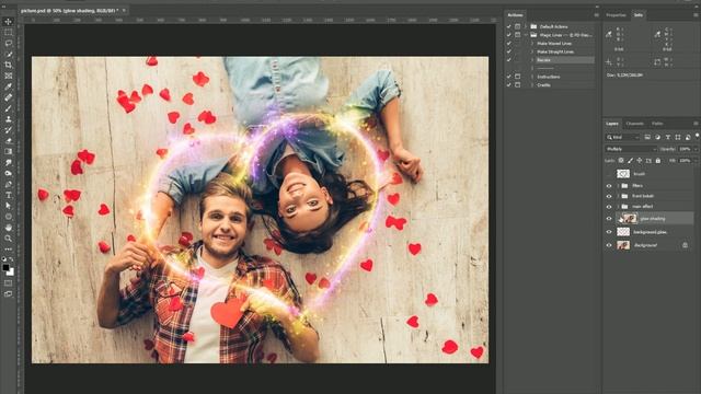 Magic Lines CS4+ Photoshop Action Tutorial смотреть онлайн