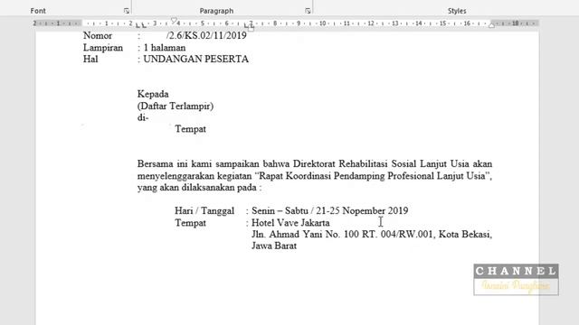 Cara Membuat Surat Resmi Yang Baik dan Benar di Microsoft Word смотреть онлайн