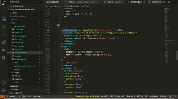 Liquid Swipe Animation in React JS | Liquid Swipe React JS | ReactJS | #swipe