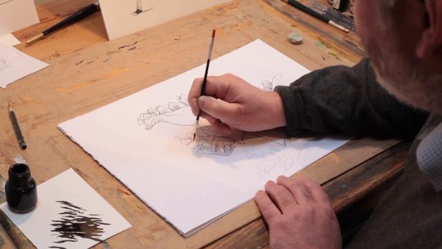 Chris Riddell illustrating Professor Steg from 'Fortunately, the Milk' смотреть онлайн