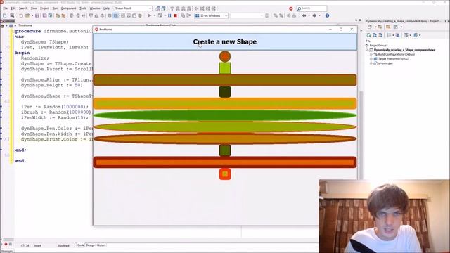 Delphi Programming Series: 48.13 - Dynamically creating a Shape component смотреть онлайн