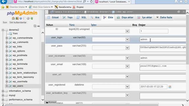 php my adminden wp şifre resetleme смотреть онлайн