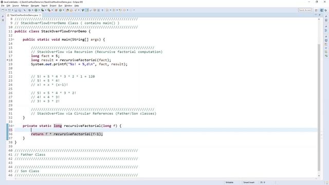 java.lang.StackOverflowError – How to solve StackOverflowError смотреть онлайн