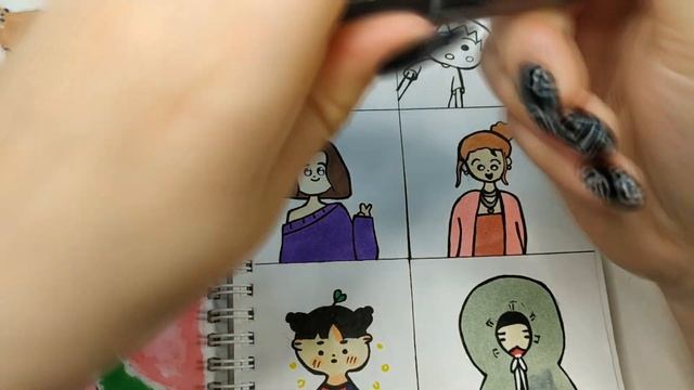 Мои школьные простые рисунки в скетчбуке! Показываю и раскрашиваю маркерами смотреть онлайн