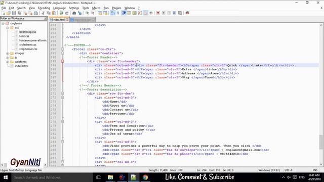 Web UI Development Tutorial Part - 18 | How to make Responsive Website with Bootstrap media queries смотреть онлайн