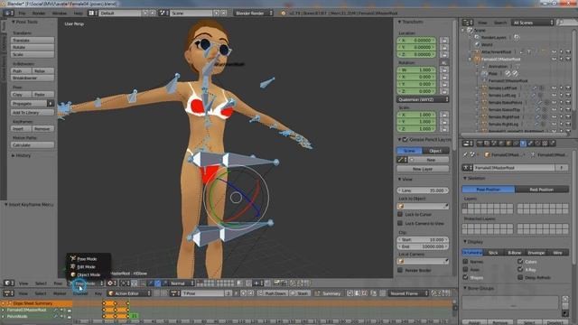 IMVU how to: custom avatar poses for IMVU (Blender FBX) смотреть онлайн