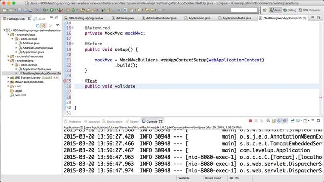 Screencast #30: Testing REST web services using spring смотреть онлайн