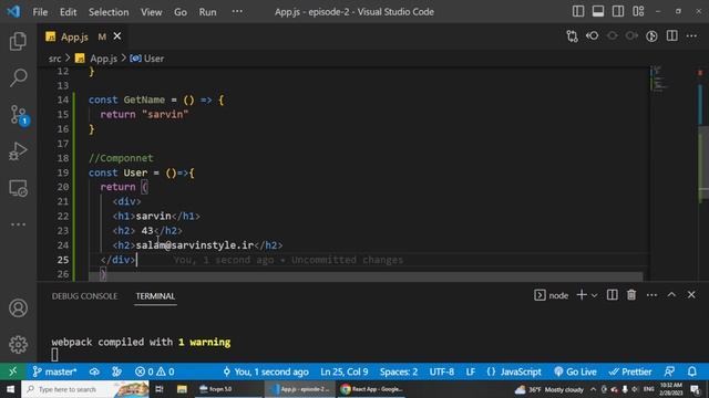 آموزش کامل ری اکت [قسمت 2] : Jsx , React Component و props در react смотреть онлайн