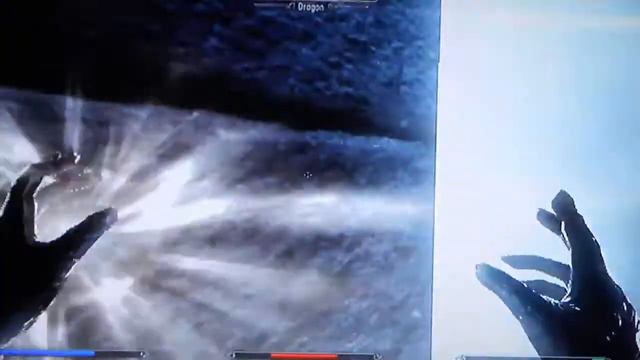 Skyrim: Dragon battle at Winterhold College смотреть онлайн