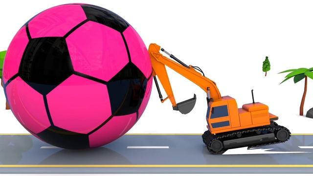 Learn Colors with PACMAN Slide and 3D Soccer Ball Street Vehicle for Children смотреть онлайн