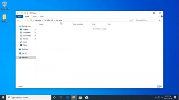 Scan To Folder in Windows 10 for Konica Minolta c360