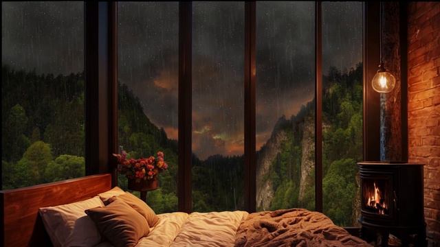 RAIN and THUNDER to Sleep Immediately - Strong Rain to Cancel Noise, Focus And Study Longer, Asmr смотреть онлайн