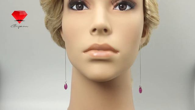 Bije.ru: Серьги-цепочки с бордово-розовыми кристаллами Сваровски Jennie (Дженни) смотреть онлайн