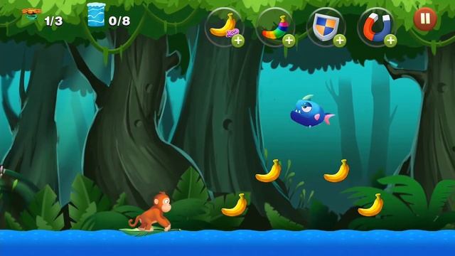Jungle Monkey run: Gameplay Walkthrough Part 1 - Level 1-3 Completed! (iOS, Android) смотреть онлайн