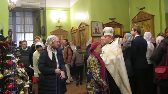 Елеопомазание. Полиелей. Рождество ночь с субботы на воскресенье 6 на 7 января 2018 смотреть онлайн