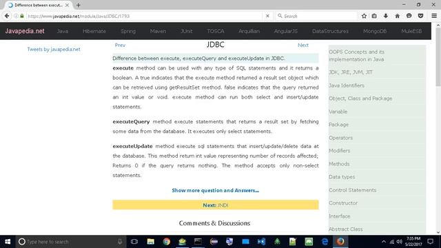 Difference between execute, executeQuery and executeUpdate in JDBC.
| javapedia.net смотреть онлайн