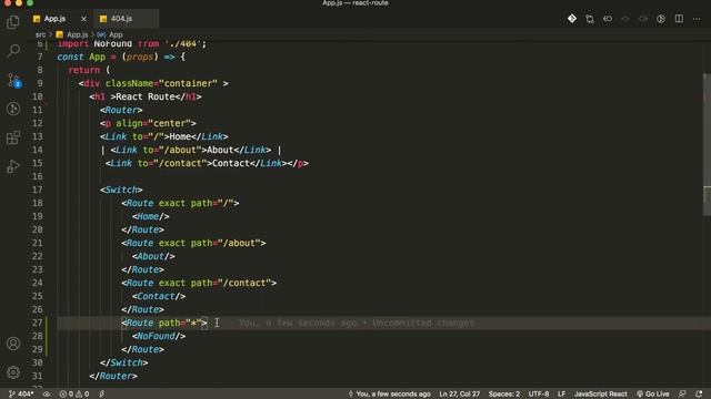 How can redirect page? | 404 Error page | React router #2 смотреть онлайн