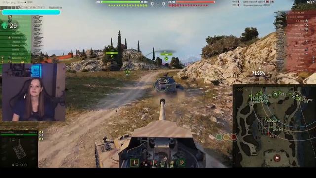 ?ПТ-САУ 8 уровня SMV CC-67 на топовой пушке?| World of Tanks - девушка стримит?| смотреть онлайн