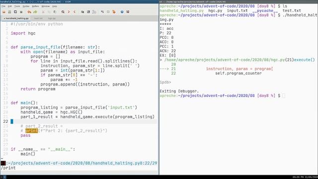 Programming with Scott - Advent of Code 2020 - Day 8 - Solved with Python смотреть онлайн