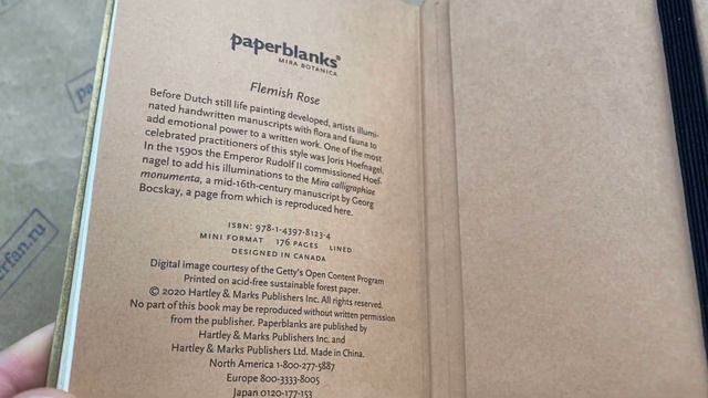 Обзор блокнота Paperblanks Flemish Rose (Фламандская Роза) смотреть онлайн