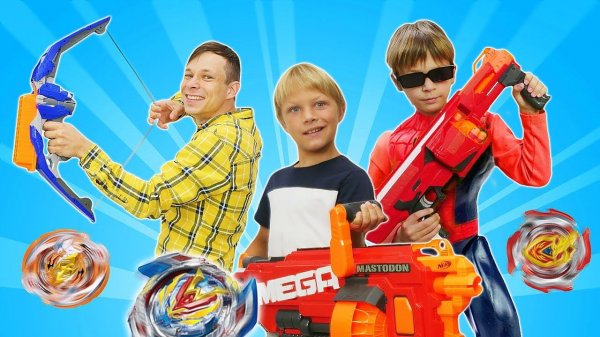 Игры стрелялки - Супергерои VS Злодеи! - Трансформеры и герои Марвел в видео игры битвы БейБлэйд