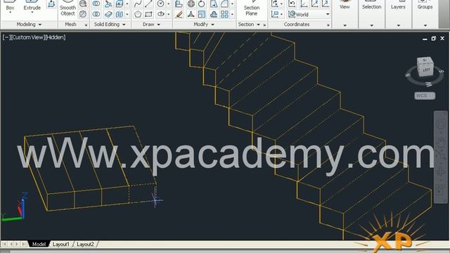 132 3D Stairs in AutoCAD 2013 смотреть онлайн