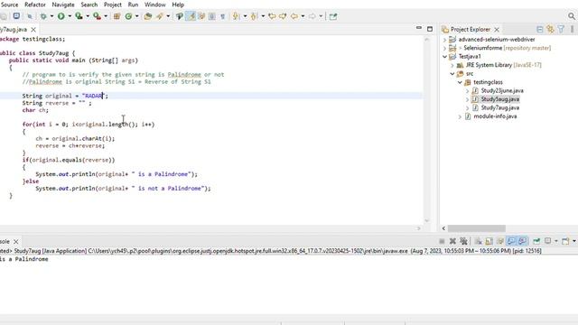 Java Program 7: To check whether a string is a Palindrome смотреть онлайн