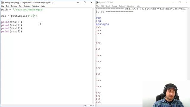How To Split UNIX Path with Python смотреть онлайн
