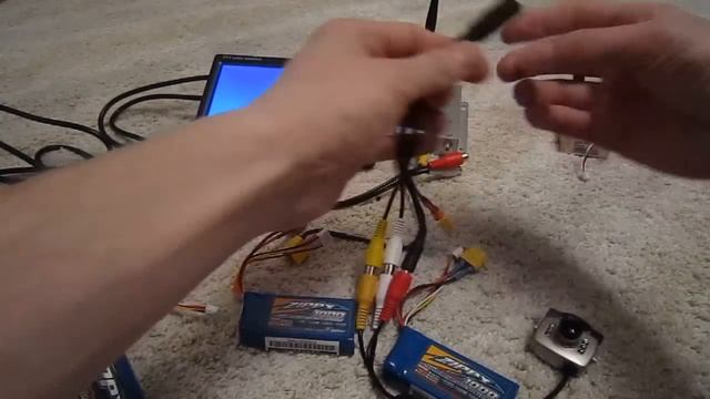 How setup FPV, monitor + 1.2GHz 800mW + batterys, RC FPV Kit смотреть онлайн