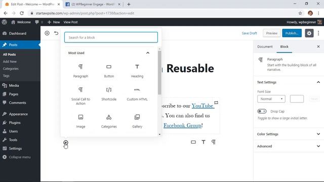 How to Create a Reusable Block in WordPress Block Editor смотреть онлайн