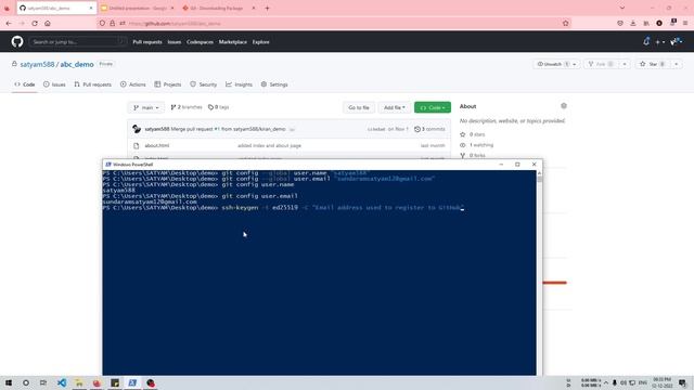 Setup git for your Github account in windows | git tutorial смотреть онлайн