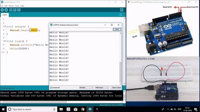 Arduino Serial Communication using UART смотреть онлайн