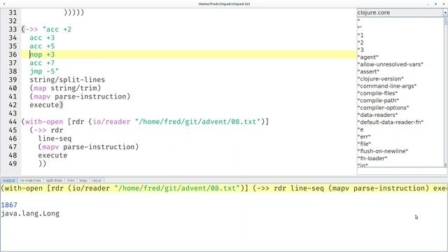 Advent of Code 2020 Day 8 Handheld Halting in Clojure (loop recur) смотреть онлайн