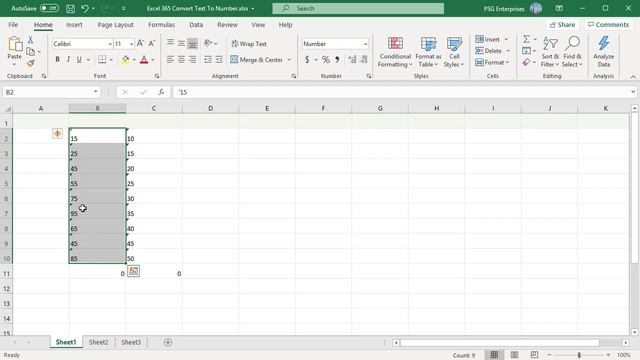 How to Convert Text to Numbers in Excel - Office 365 смотреть онлайн