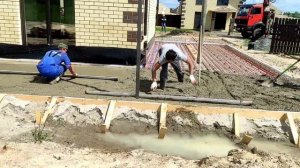 Заливка бетона. гараж, терраса, площадка под авто. Ярпарк ч.3