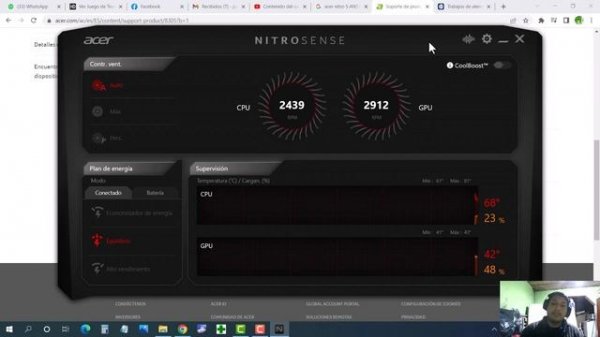 ACER NITRO 5 APLICACIONES EXCLUSIVAS Acer Care Center Nitro Sense Quick Access Aplicación RTX 3050