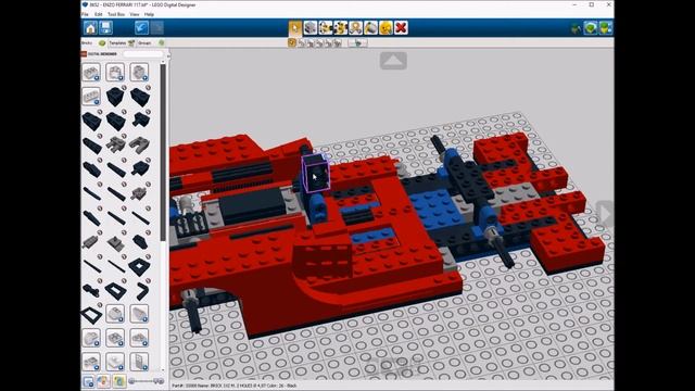 Lego 8652 Enzo Ferrari 1:17 Speed Build LDD by PLegoBB смотреть онлайн