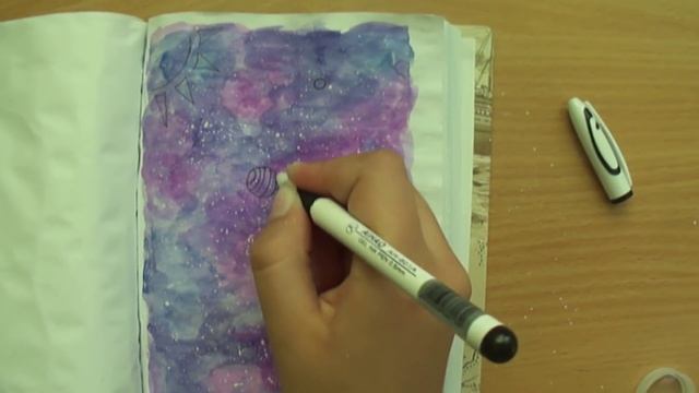 Разворот в личном дневнике DIY/космос смотреть онлайн