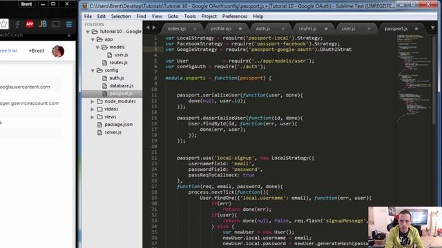 Node JS - Login with Google+ and PassportJS - Tutorial 11 смотреть онлайн