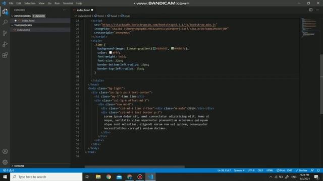 Responsive time line using bootstrap смотреть онлайн