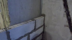 Возведение перегородок из пеноблока. Процесс