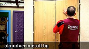 Установка межкомнатной двери в зал двойной