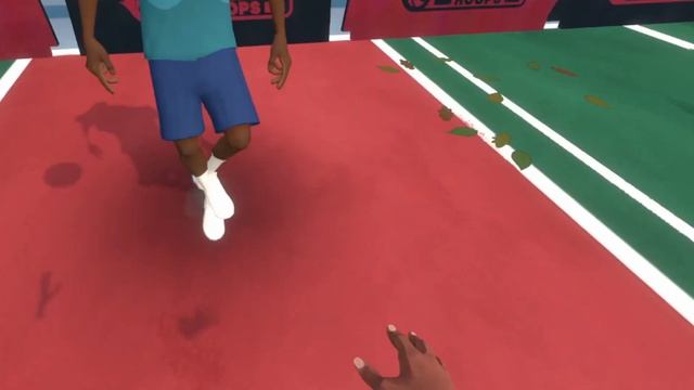 Неспортивный человек играет в Стритбол в игре Blacktop Hoops