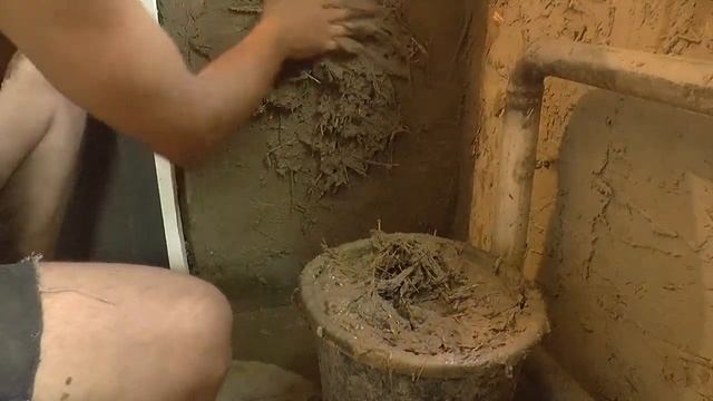 Штукатурка ГЛИНОЙ. Как сделать прочную, без ТРЕЩИН штукатурку ГЛИНОЙ. смотреть онлайн